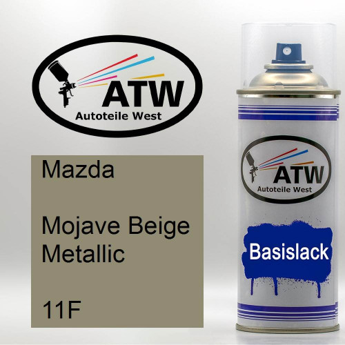 Mazda, Mojave Beige Metallic, 11F: 400ml Sprühdose, von ATW Autoteile West.